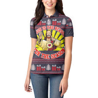 Jesus Is The Reason For The Season Christmas Women Polo Shirt Funny Xmas Holiday Patterns - Wonder Print Shop