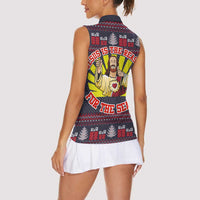 Jesus Is The Reason For The Season Christmas Women Sleeveless Polo Shirt Funny Xmas Holiday Patterns - Wonder Print Shop