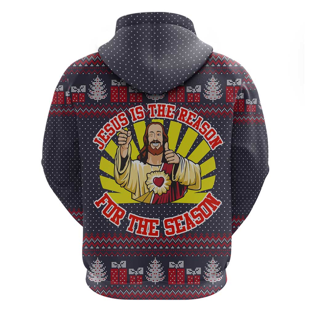 Jesus Is The Reason For The Season Christmas Zip Hoodie Funny Xmas Holiday Patterns - Wonder Print Shop