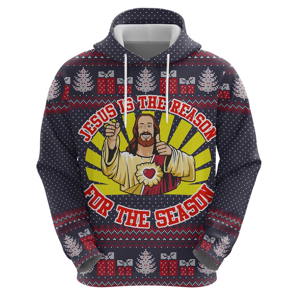 Jesus Is The Reason For The Season Christmas Zip Hoodie Funny Xmas Holiday Patterns - Wonder Print Shop
