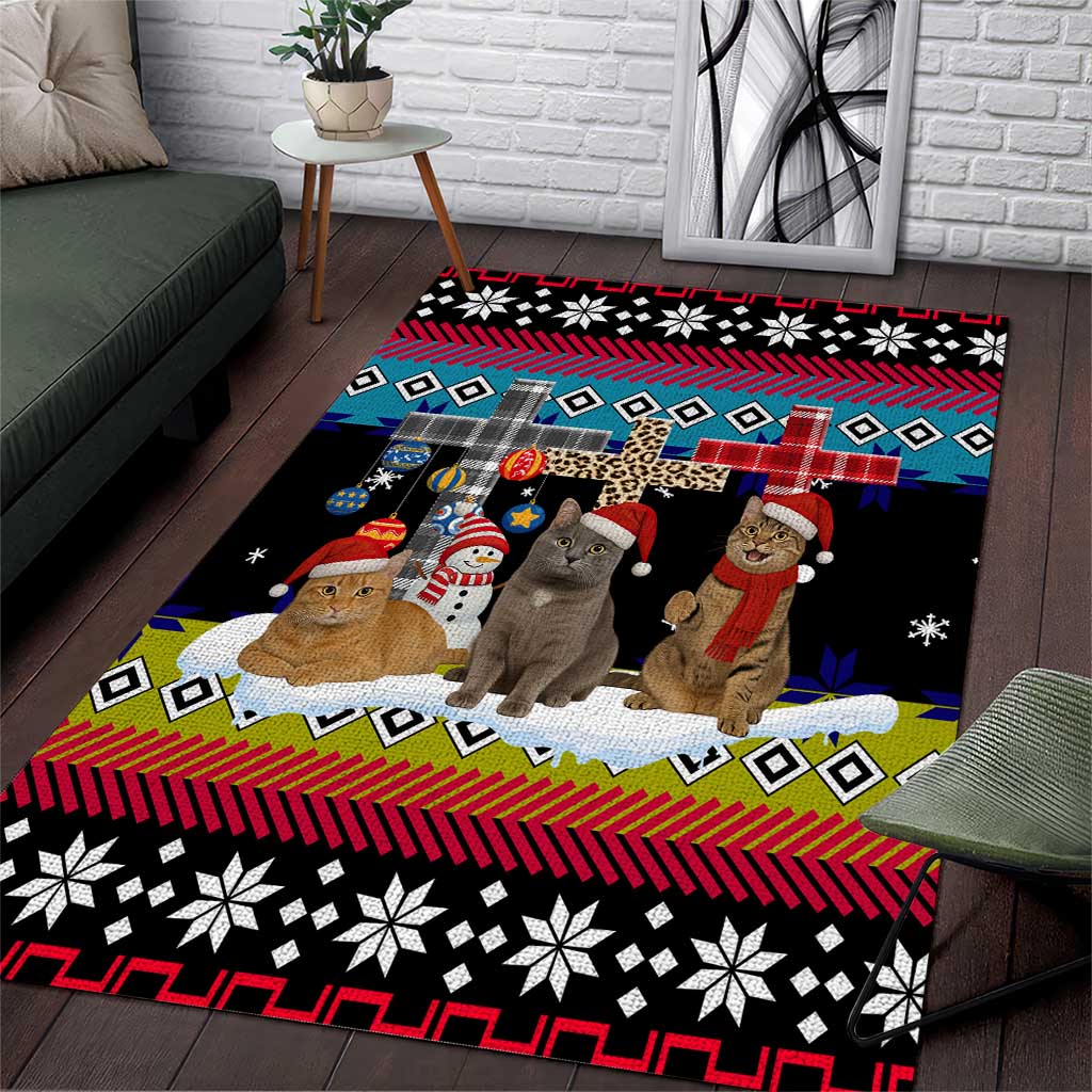 Jesus Is The Reason For The Season Christmas Area Rug Funny Xmas Holiday Patterns - Wonder Print Shop