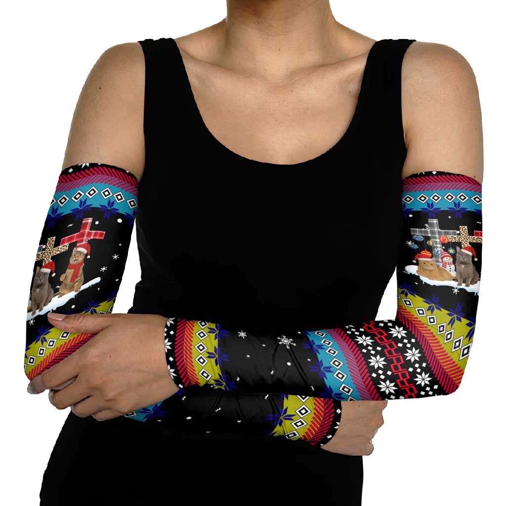Jesus Is The Reason For The Season Christmas Arm Sleeves Funny Xmas Holiday Patterns - Wonder Print Shop