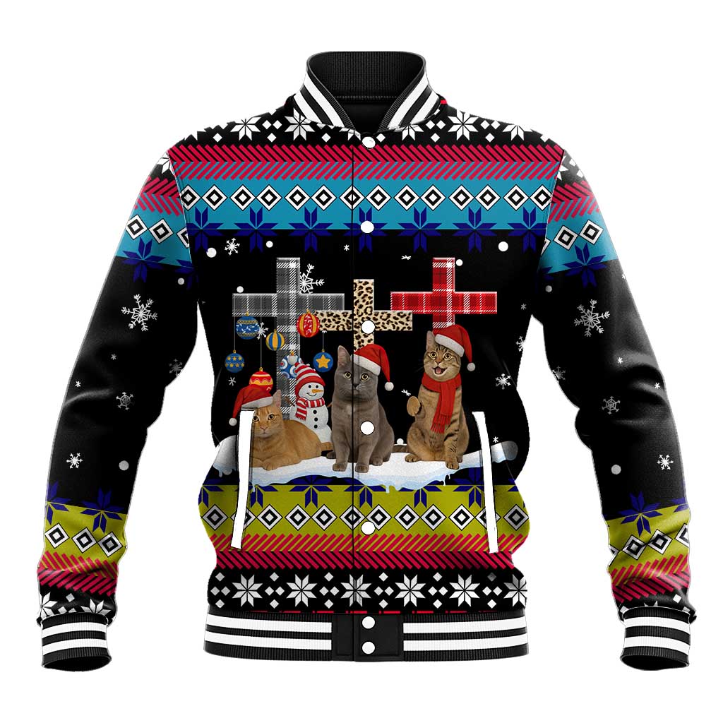 Jesus Is The Reason For The Season Christmas Baseball Jacket Funny Xmas Holiday Patterns - Wonder Print Shop