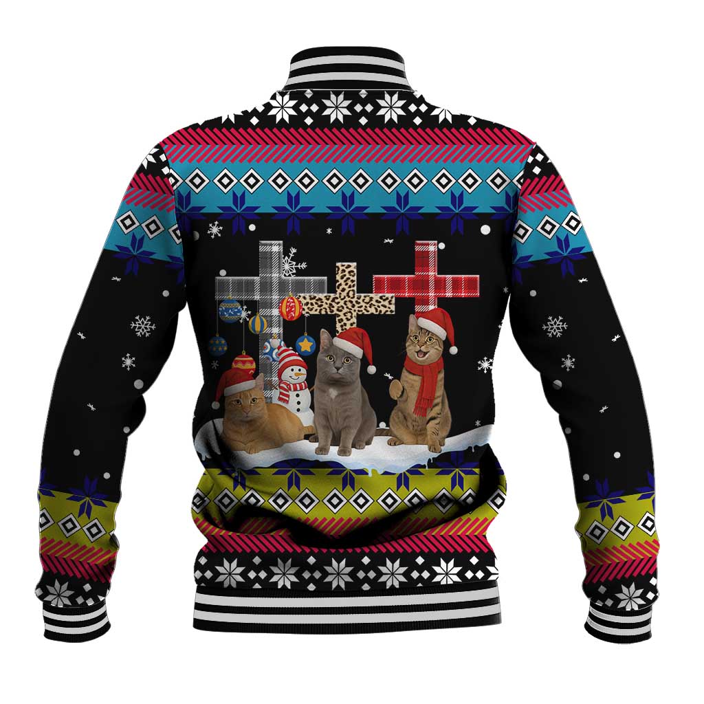 Jesus Is The Reason For The Season Christmas Baseball Jacket Funny Xmas Holiday Patterns - Wonder Print Shop
