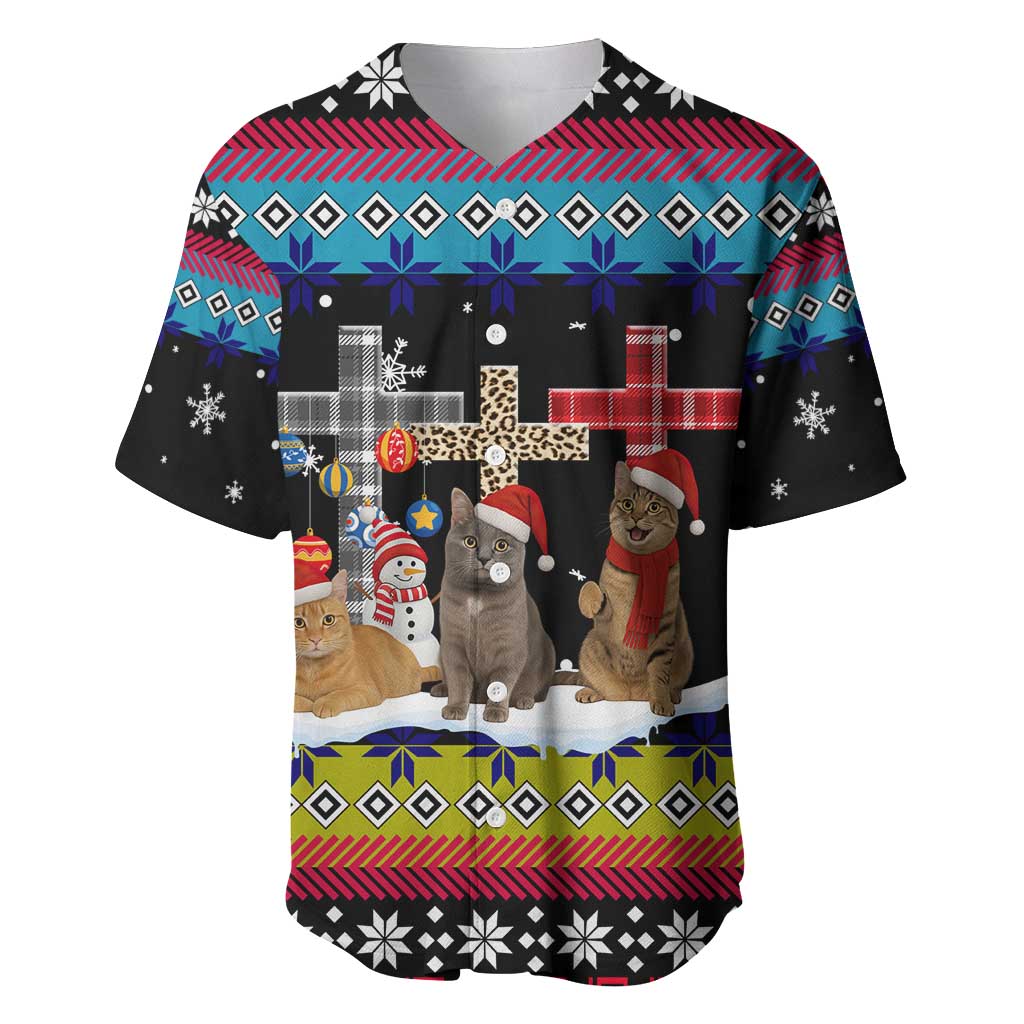 Jesus Is The Reason For The Season Christmas Baseball Jersey Funny Xmas Holiday Patterns - Wonder Print Shop