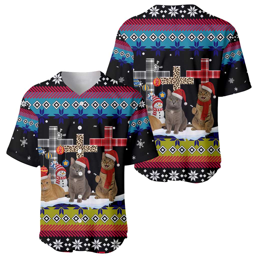 Jesus Is The Reason For The Season Christmas Baseball Jersey Funny Xmas Holiday Patterns - Wonder Print Shop