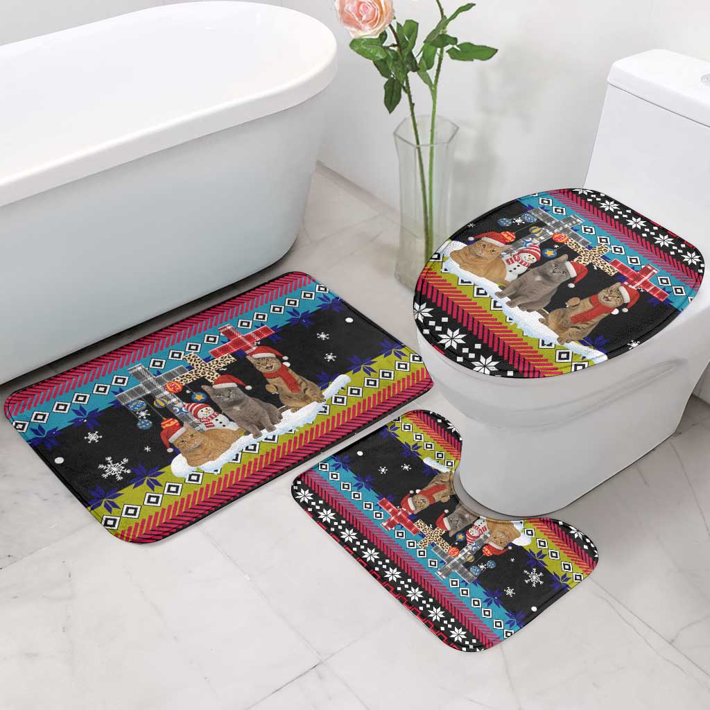 Jesus Is The Reason For The Season Christmas Bathroom Set Funny Xmas Holiday Patterns - Wonder Print Shop