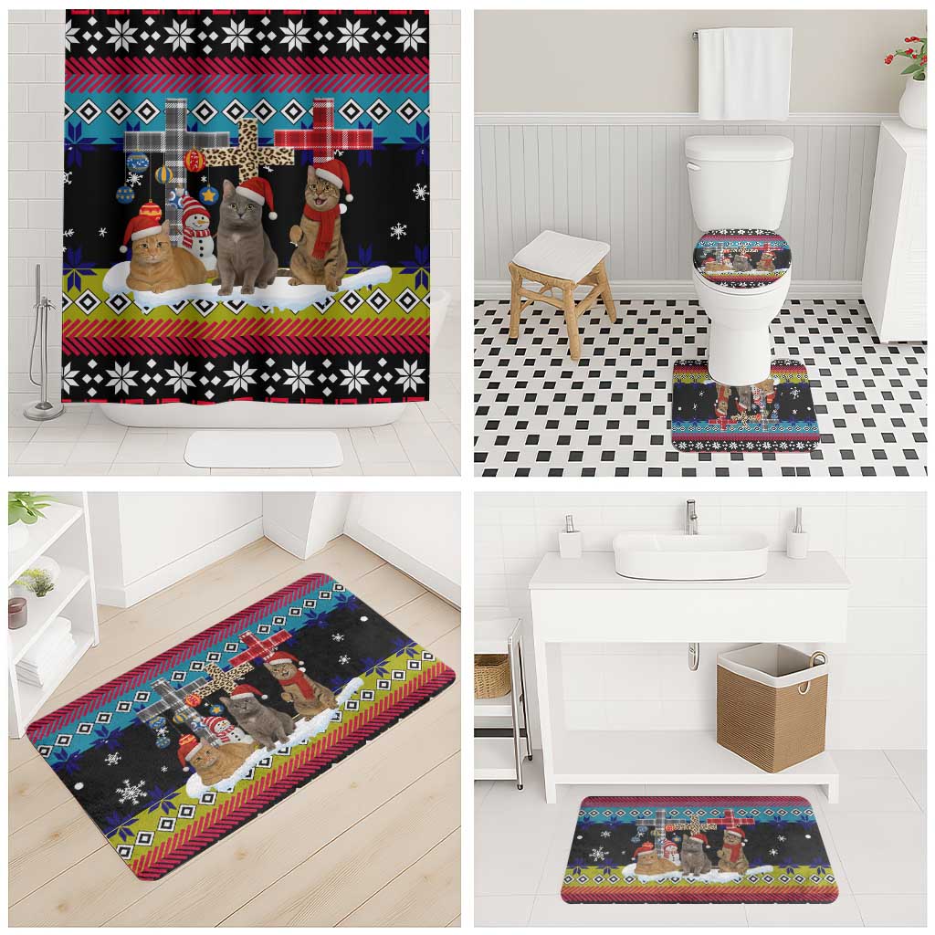 Jesus Is The Reason For The Season Christmas Bathroom Set Funny Xmas Holiday Patterns - Wonder Print Shop