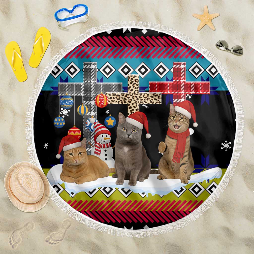 Jesus Is The Reason For The Season Christmas Beach Blanket Funny Xmas Holiday Patterns - Wonder Print Shop