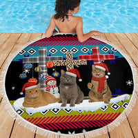 Jesus Is The Reason For The Season Christmas Beach Blanket Funny Xmas Holiday Patterns - Wonder Print Shop