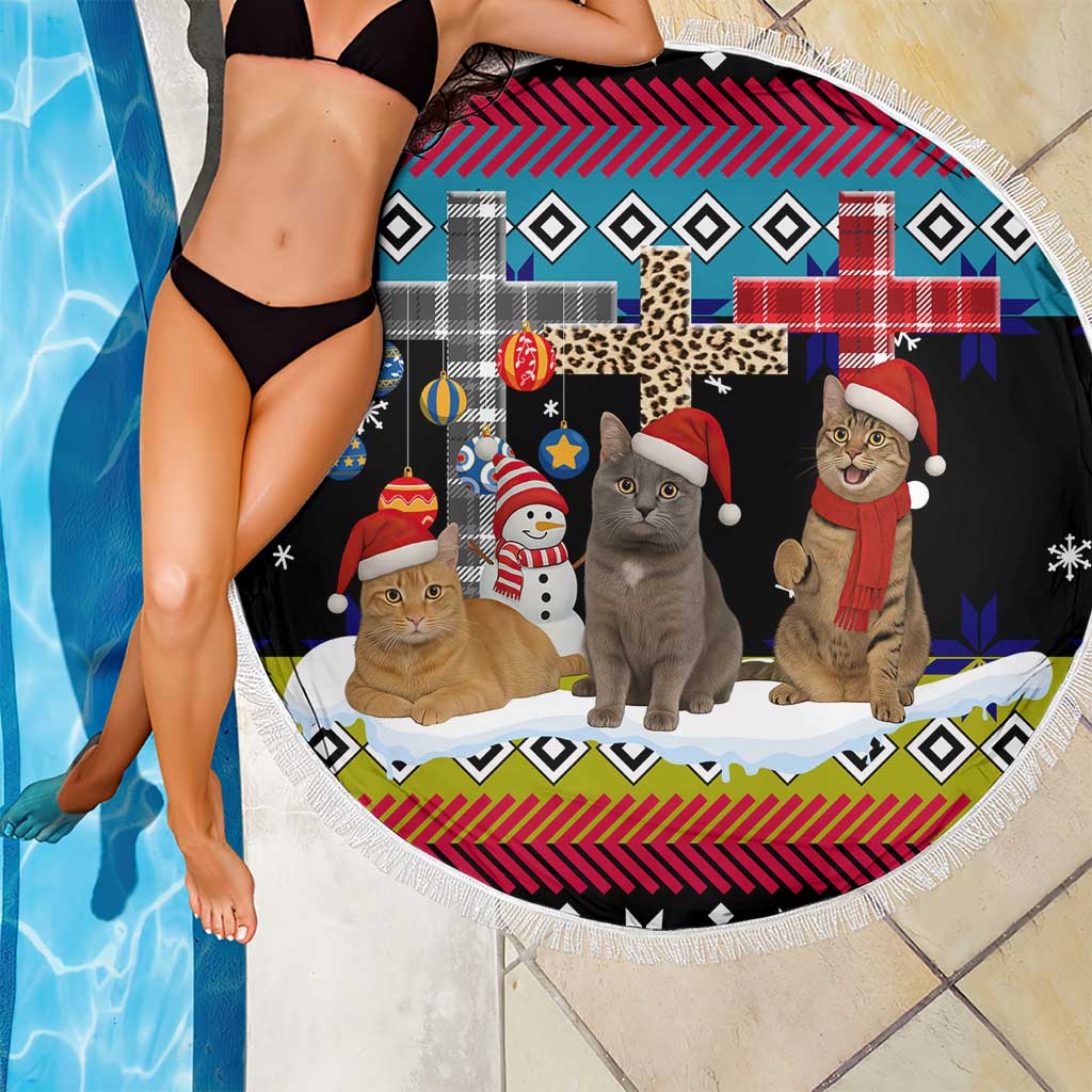 Jesus Is The Reason For The Season Christmas Beach Blanket Funny Xmas Holiday Patterns - Wonder Print Shop