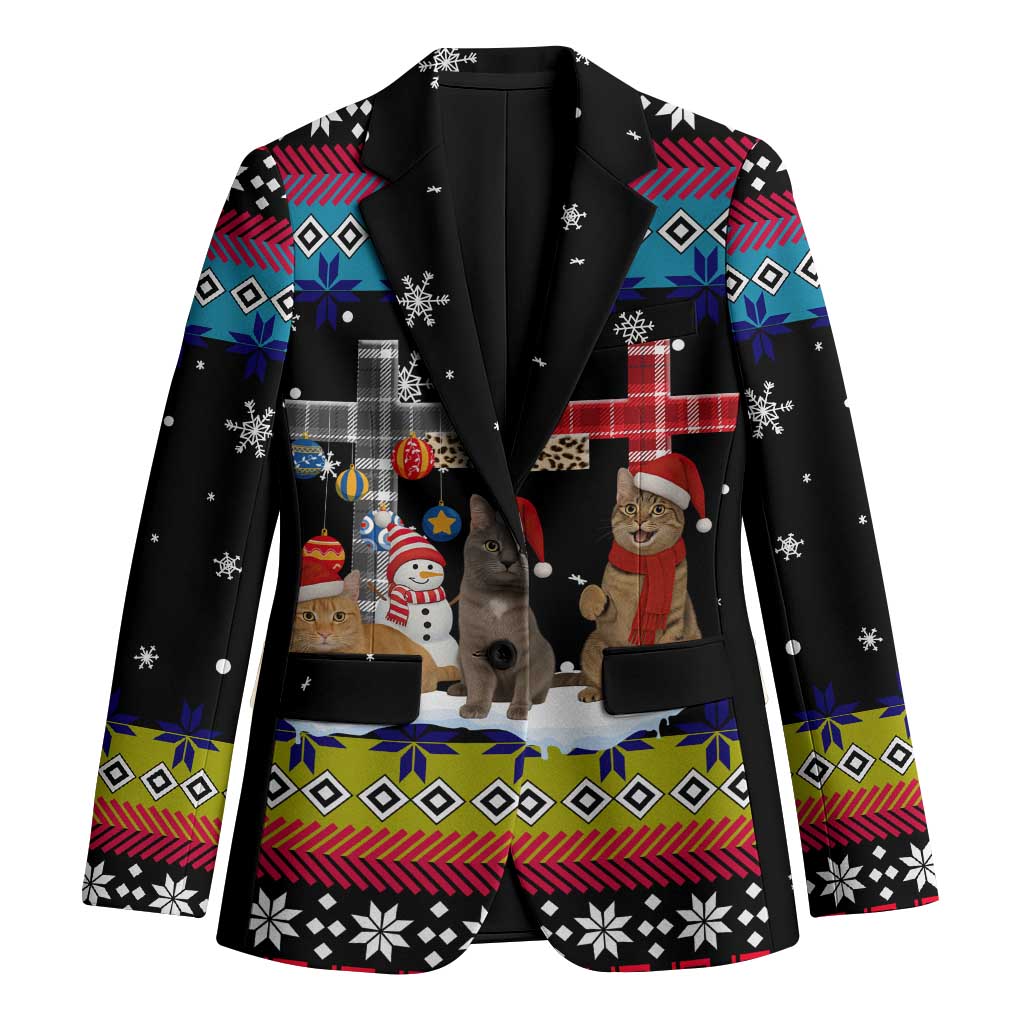 Jesus Is The Reason For The Season Christmas Blazer Funny Xmas Holiday Patterns - Wonder Print Shop
