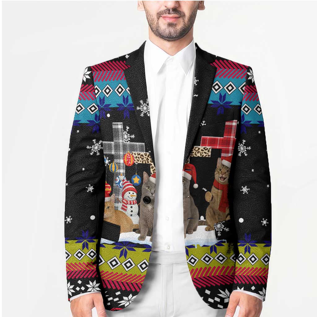 Jesus Is The Reason For The Season Christmas Blazer Funny Xmas Holiday Patterns - Wonder Print Shop