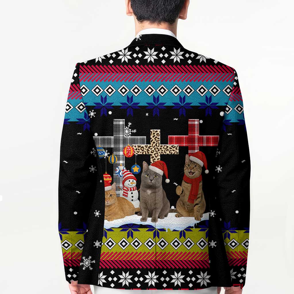 Jesus Is The Reason For The Season Christmas Blazer Funny Xmas Holiday Patterns - Wonder Print Shop