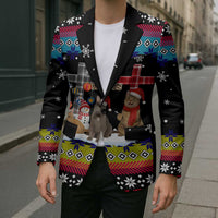 Jesus Is The Reason For The Season Christmas Blazer Funny Xmas Holiday Patterns - Wonder Print Shop