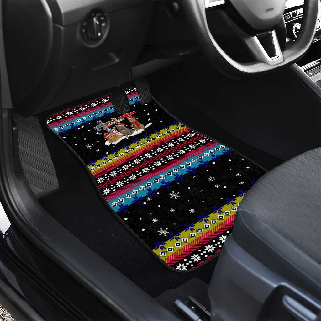 Jesus Is The Reason For The Season Christmas Car Mats Funny Xmas Holiday Patterns - Wonder Print Shop