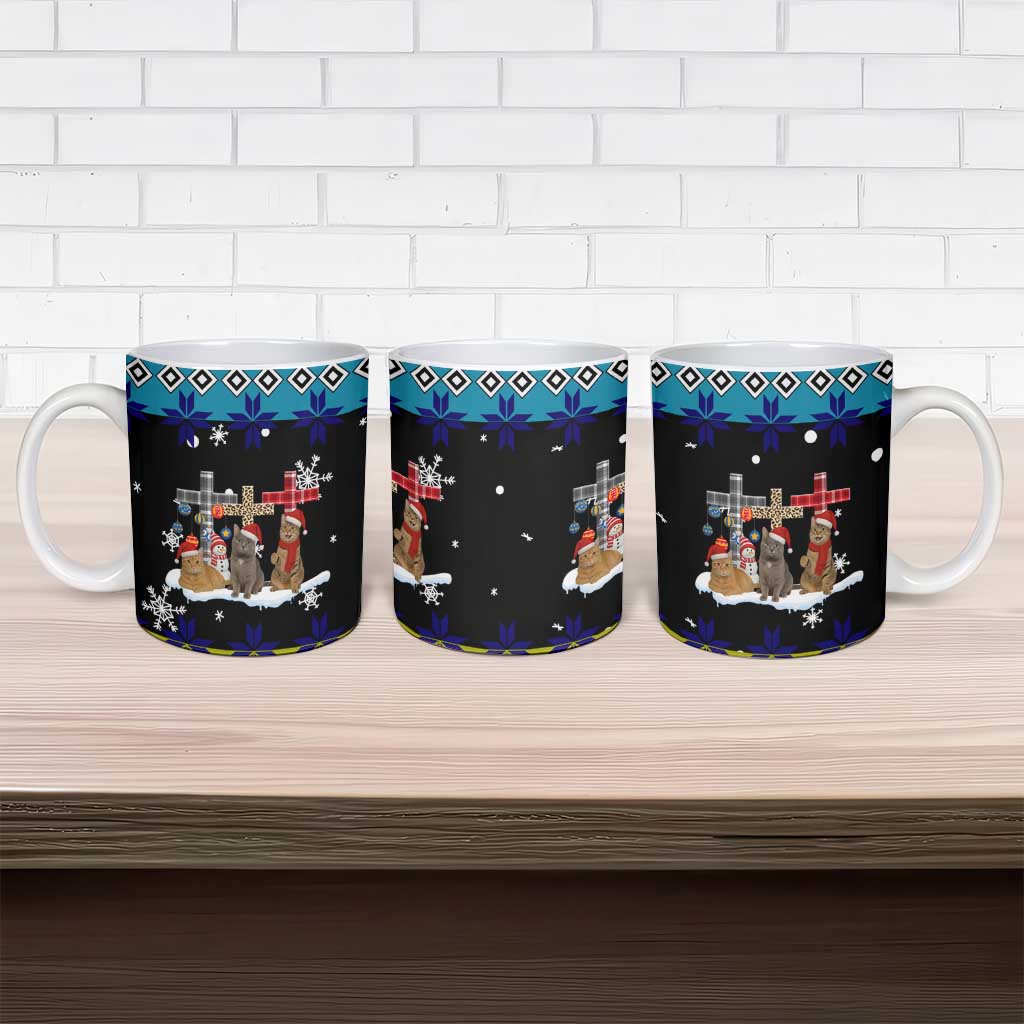 Jesus Is The Reason For The Season Christmas Ceramic Mug Funny Xmas Holiday Patterns - Wonder Print Shop