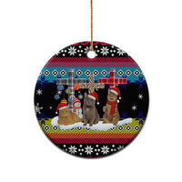 Jesus Is The Reason For The Season Christmas Ceramic Ornament Funny Xmas Holiday Patterns - Wonder Print Shop