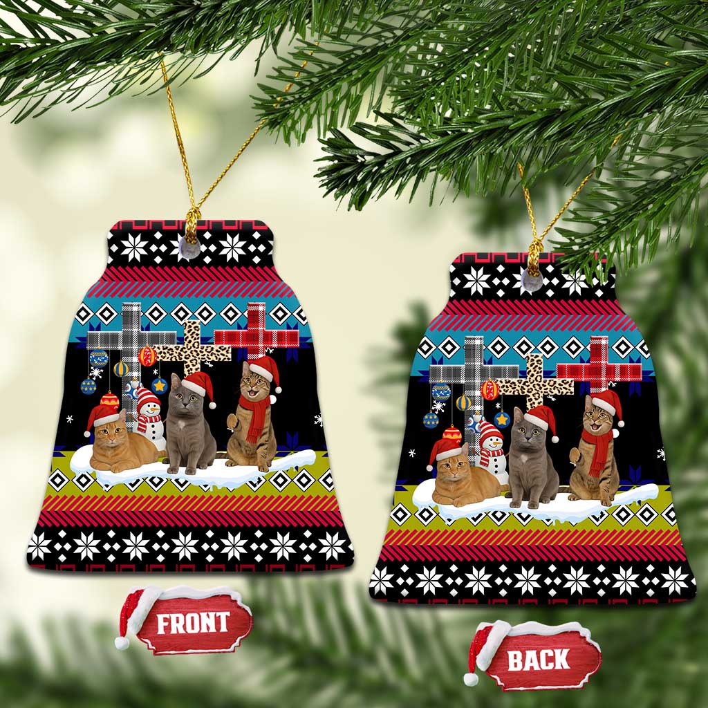 Jesus Is The Reason For The Season Christmas Ceramic Ornament Funny Xmas Holiday Patterns - Wonder Print Shop