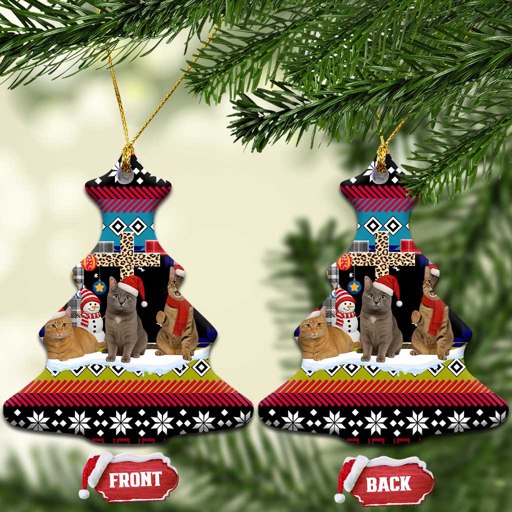 Jesus Is The Reason For The Season Christmas Ceramic Ornament Funny Xmas Holiday Patterns - Wonder Print Shop