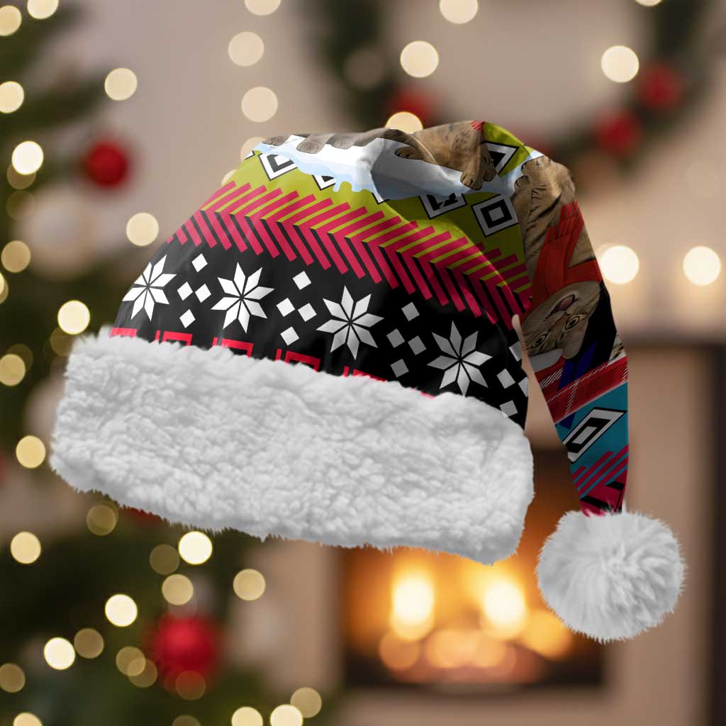 Jesus Is The Reason For The Season Christmas Santa Hat Funny Xmas Holiday Patterns - Wonder Print Shop