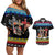 Jesus Is The Reason For The Season Christmas Couples Matching Off Shoulder Short Dress and Hawaiian Shirt Funny Xmas Holiday Patterns - Wonder Print Shop