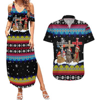 Jesus Is The Reason For The Season Christmas Couples Matching Summer Maxi Dress and Hawaiian Shirt Funny Xmas Holiday Patterns - Wonder Print Shop