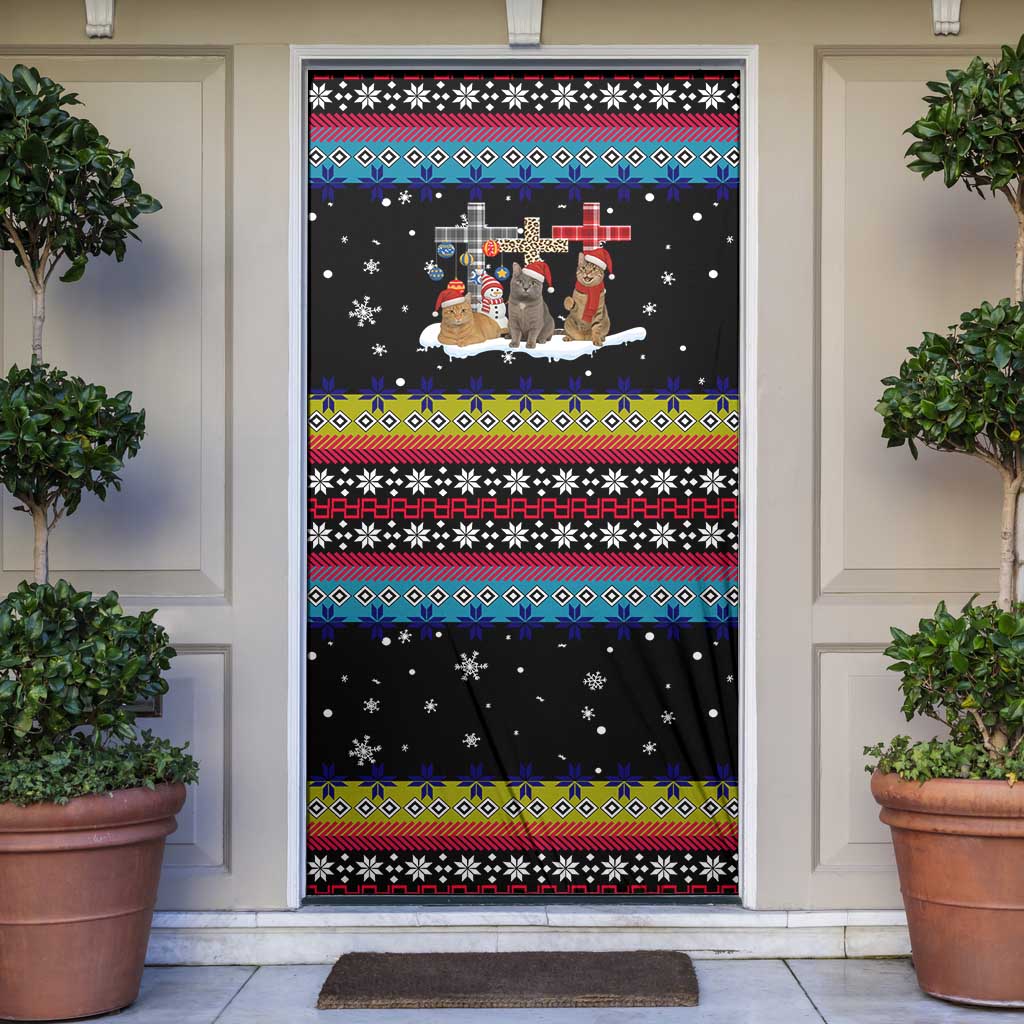 Jesus Is The Reason For The Season Christmas Door Cover Funny Xmas Holiday Patterns - Wonder Print Shop