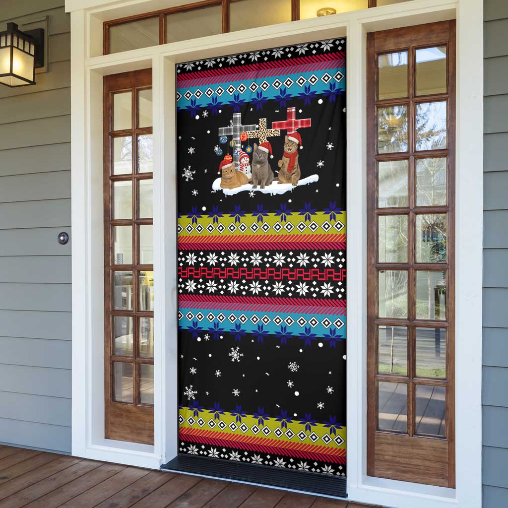 Jesus Is The Reason For The Season Christmas Door Cover Funny Xmas Holiday Patterns - Wonder Print Shop