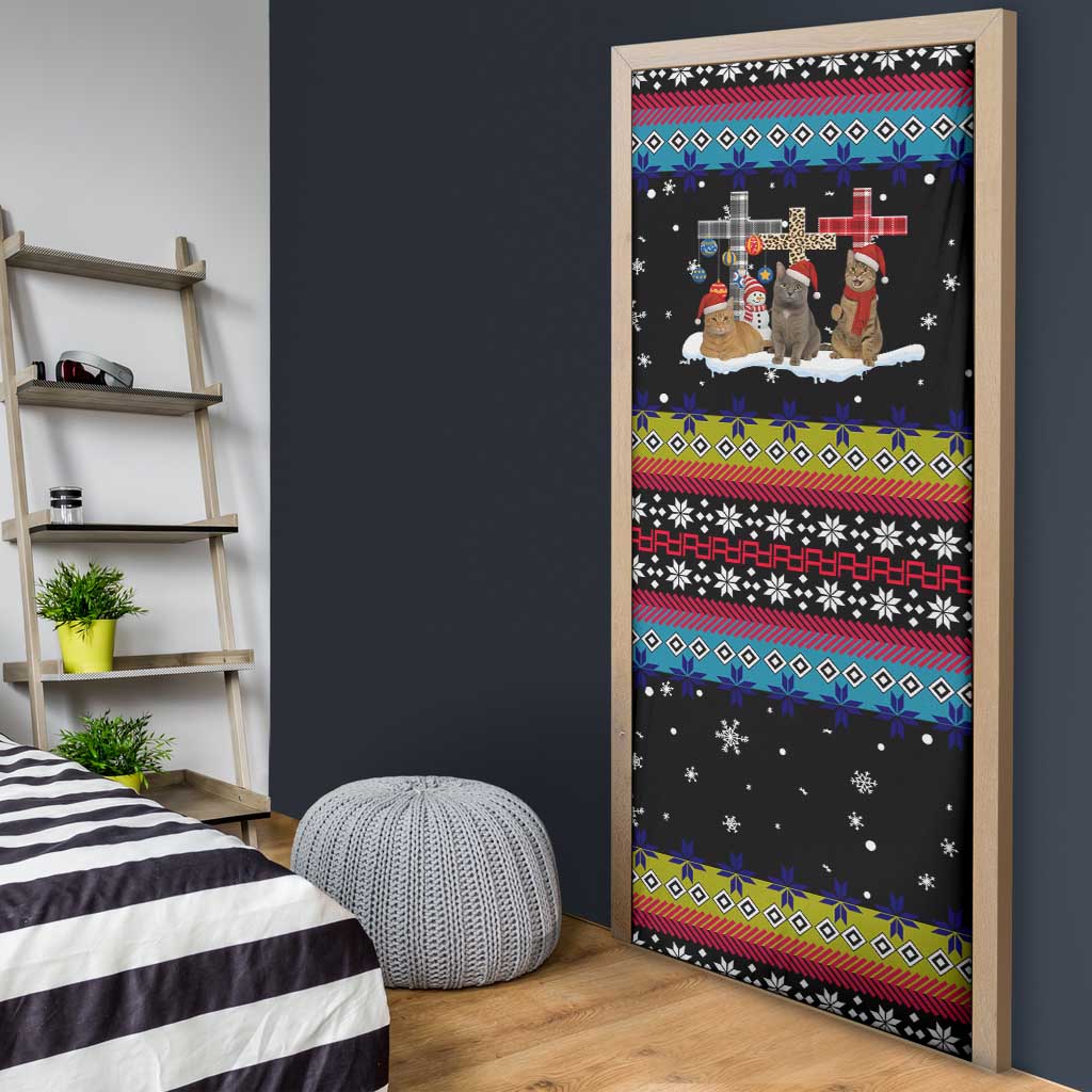 Jesus Is The Reason For The Season Christmas Door Cover Funny Xmas Holiday Patterns - Wonder Print Shop