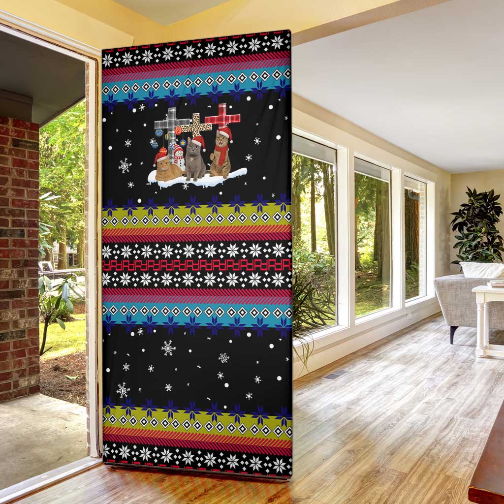 Jesus Is The Reason For The Season Christmas Door Cover Funny Xmas Holiday Patterns - Wonder Print Shop