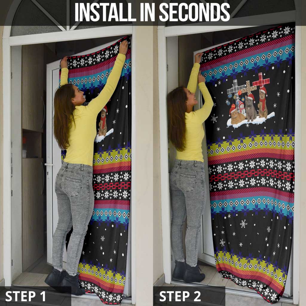 Jesus Is The Reason For The Season Christmas Door Cover Funny Xmas Holiday Patterns - Wonder Print Shop