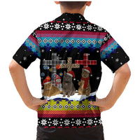 Jesus Is The Reason For The Season Christmas Family Matching Mermaid Dress and Hawaiian Shirt Funny Xmas Holiday Patterns - Wonder Print Shop