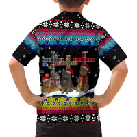 Jesus Is The Reason For The Season Christmas Family Matching Off The Shoulder Long Sleeve Dress and Hawaiian Shirt Funny Xmas Holiday Patterns - Wonder Print Shop