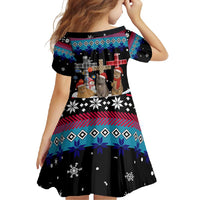 Jesus Is The Reason For The Season Christmas Family Matching Off Shoulder Maxi Dress and Hawaiian Shirt Funny Xmas Holiday Patterns - Wonder Print Shop