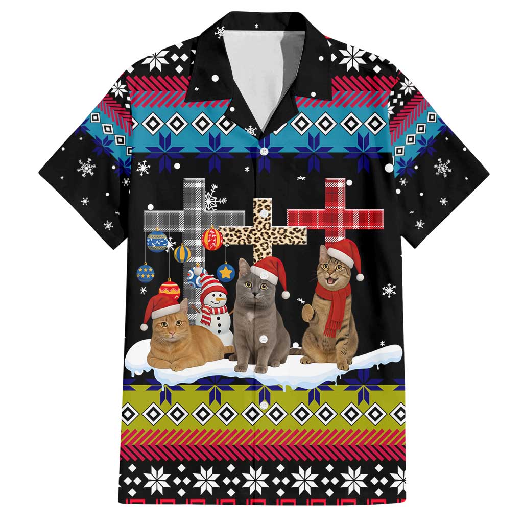Jesus Is The Reason For The Season Christmas Family Matching Off Shoulder Maxi Dress and Hawaiian Shirt Funny Xmas Holiday Patterns - Wonder Print Shop