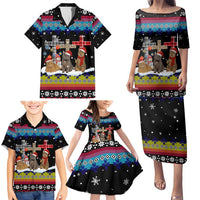 Jesus Is The Reason For The Season Christmas Family Matching Puletasi and Hawaiian Shirt Funny Xmas Holiday Patterns - Wonder Print Shop