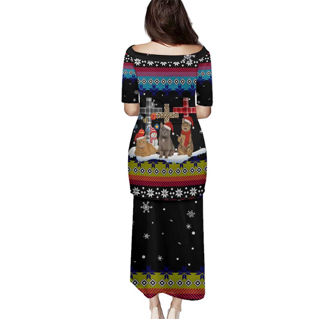 Jesus Is The Reason For The Season Christmas Family Matching Puletasi and Hawaiian Shirt Funny Xmas Holiday Patterns - Wonder Print Shop