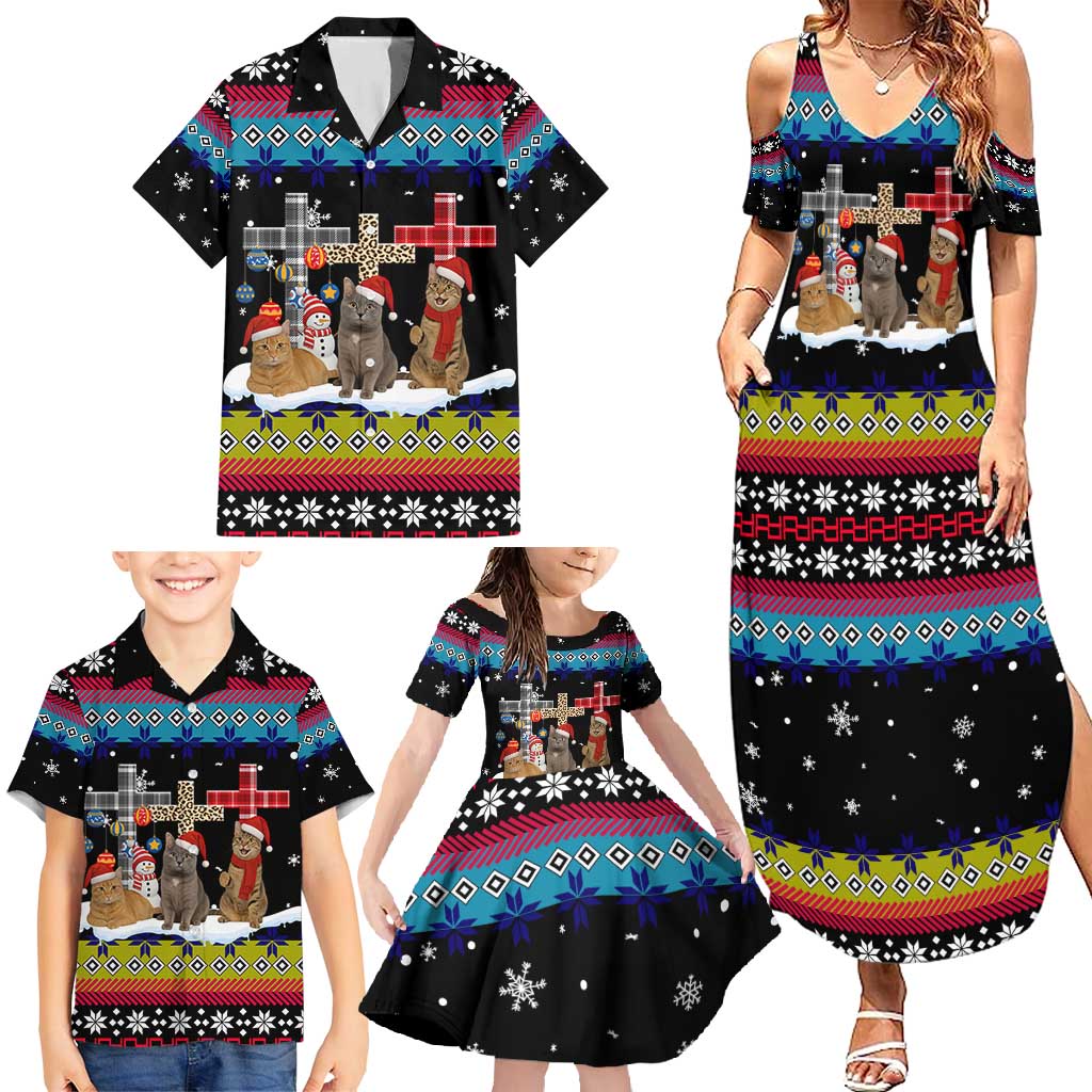 Jesus Is The Reason For The Season Christmas Family Matching Summer Maxi Dress and Hawaiian Shirt Funny Xmas Holiday Patterns - Wonder Print Shop