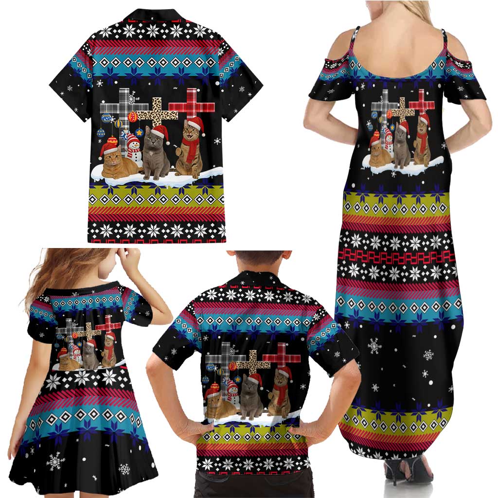 Jesus Is The Reason For The Season Christmas Family Matching Summer Maxi Dress and Hawaiian Shirt Funny Xmas Holiday Patterns - Wonder Print Shop