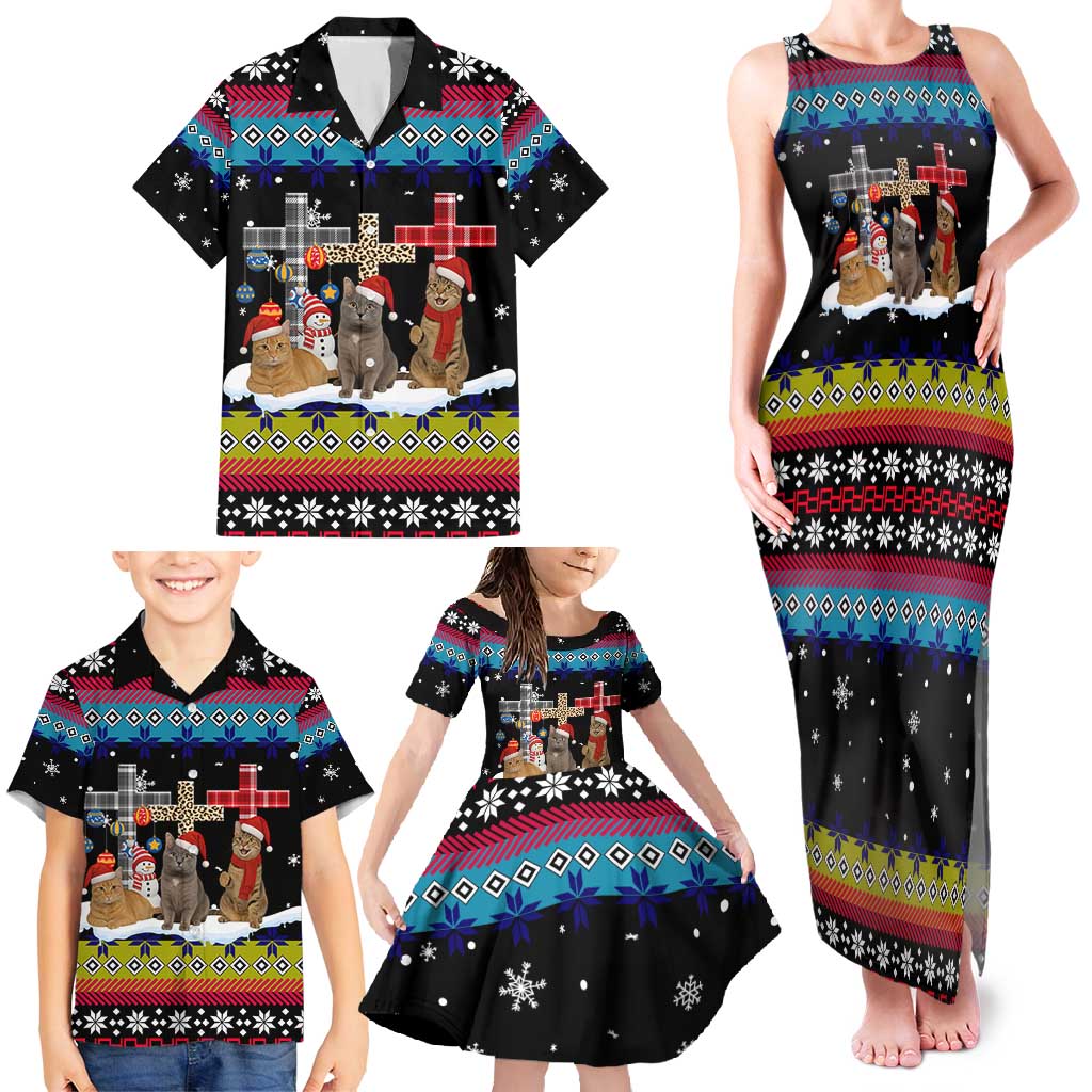 Jesus Is The Reason For The Season Christmas Family Matching Tank Maxi Dress and Hawaiian Shirt Funny Xmas Holiday Patterns - Wonder Print Shop