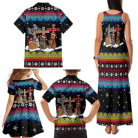 Jesus Is The Reason For The Season Christmas Family Matching Tank Maxi Dress and Hawaiian Shirt Funny Xmas Holiday Patterns - Wonder Print Shop