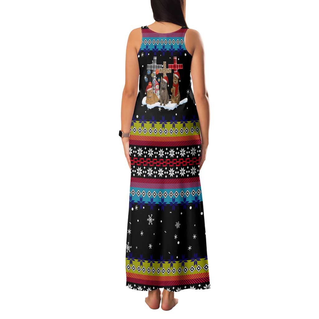 Jesus Is The Reason For The Season Christmas Family Matching Tank Maxi Dress and Hawaiian Shirt Funny Xmas Holiday Patterns - Wonder Print Shop