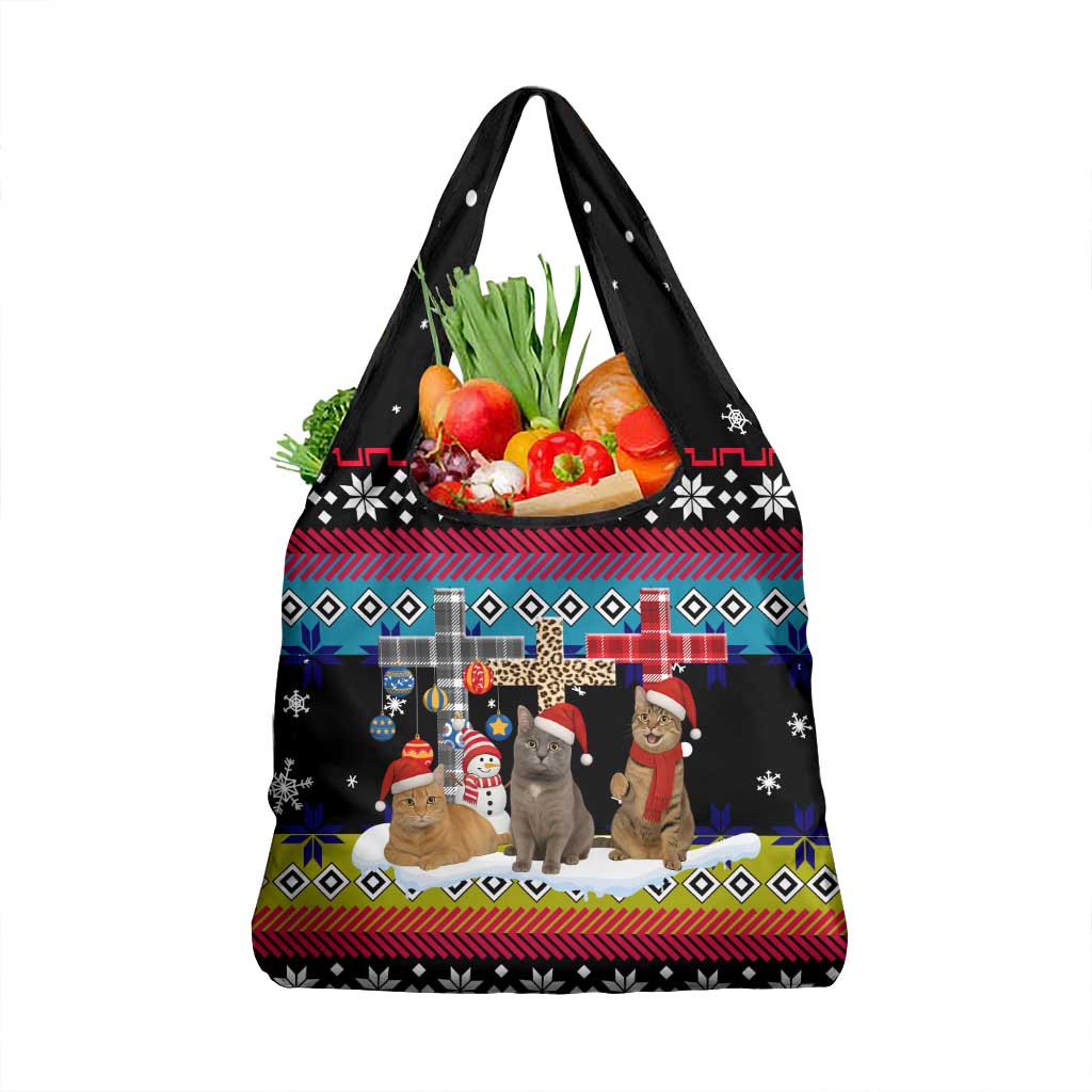Jesus Is The Reason For The Season Christmas Grocery Bag Funny Xmas Holiday Patterns - Wonder Print Shop