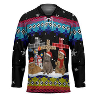 Jesus Is The Reason For The Season Christmas Hockey Jersey Funny Xmas Holiday Patterns - Wonder Print Shop