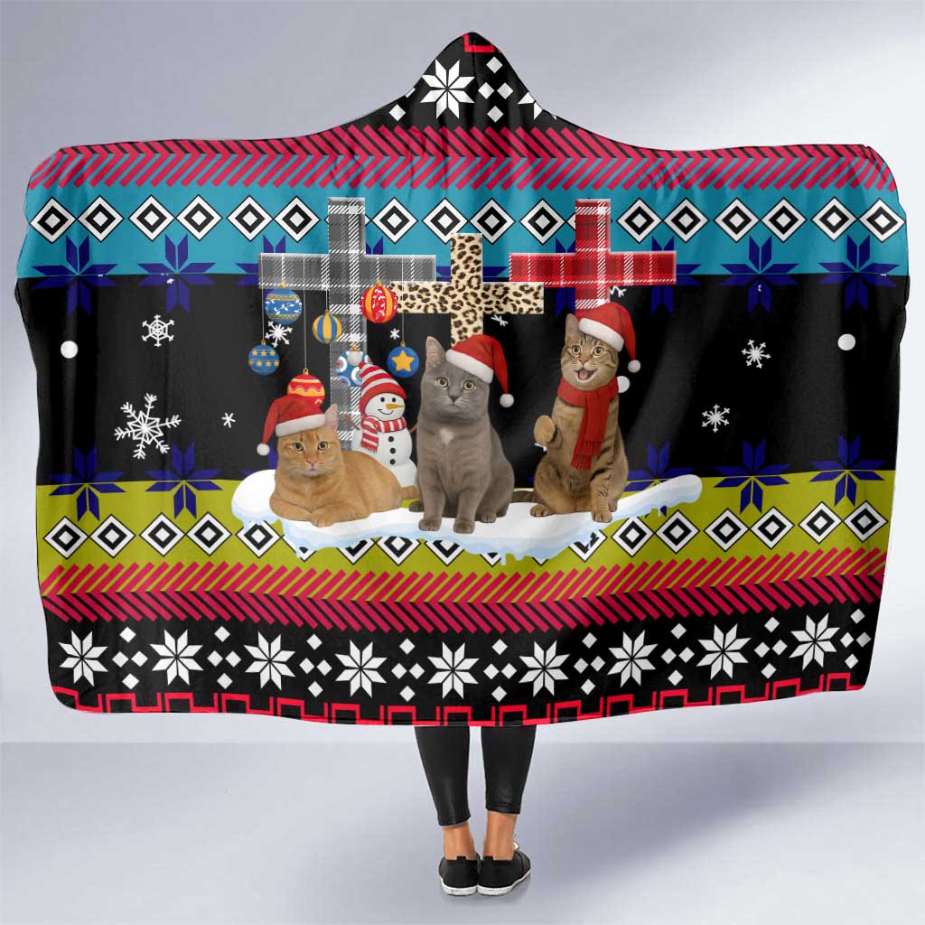 Jesus Is The Reason For The Season Christmas Hooded Blanket Funny Xmas Holiday Patterns - Wonder Print Shop