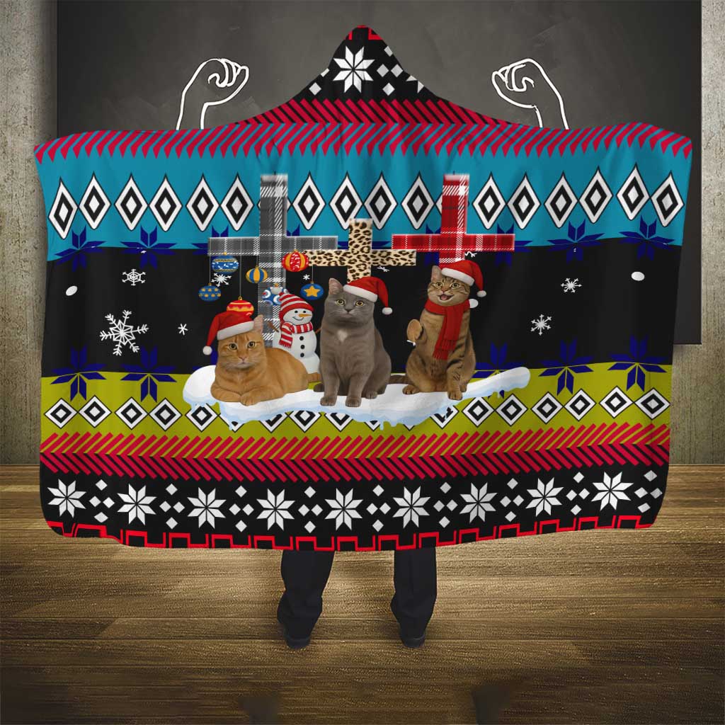 Jesus Is The Reason For The Season Christmas Hooded Blanket Funny Xmas Holiday Patterns - Wonder Print Shop