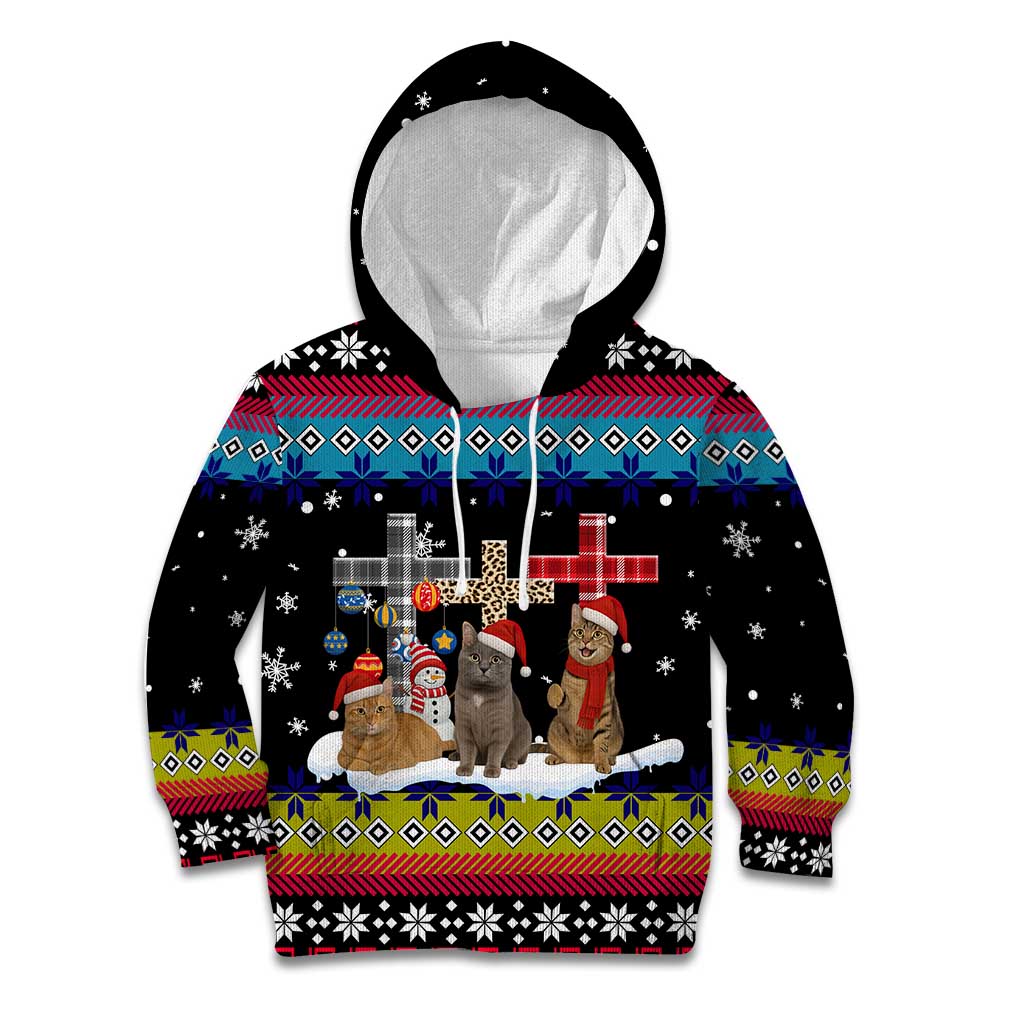 Jesus Is The Reason For The Season Christmas Kid Hoodie Funny Xmas Holiday Patterns - Wonder Print Shop