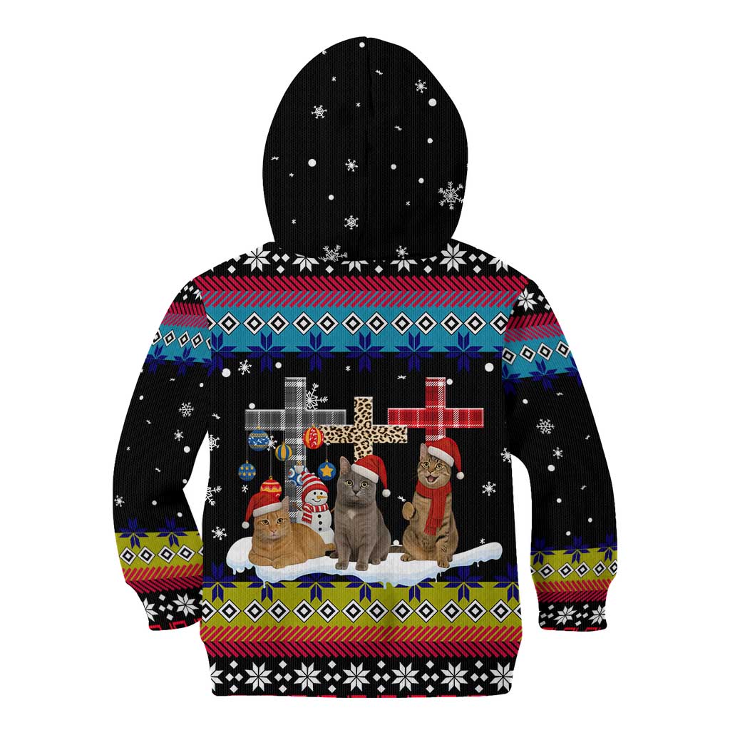 Jesus Is The Reason For The Season Christmas Kid Hoodie Funny Xmas Holiday Patterns - Wonder Print Shop