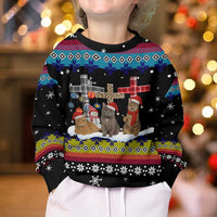 Jesus Is The Reason For The Season Christmas Kid Ugly Christmas Sweater Funny Xmas Holiday Patterns - Wonder Print Shop